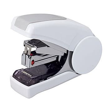 (まとめ) TANOSEE 省力ホッチキス25枚とじ ホワイト 1個  【×30セット】