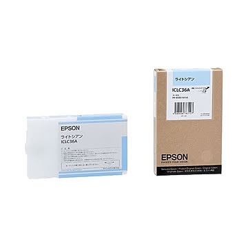 (まとめ) エプソン EPSON PX-P／K3インクカートリッジ ライトシアン 110ml ICLC36A 1個  【×10セット】