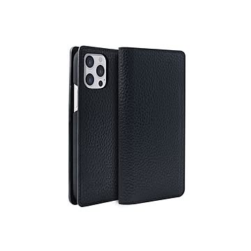 abbi SIGNATURE BELUGA イタリアンレザーダイアリーケース for iPhone 13 Pro ブラック ABS21812i13PBK