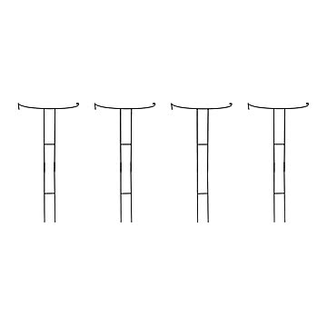 支柱 4本セット 組立式 アイアン製植物サポーター IF-N0047-4P 幅450x奥行230x高さ850mm 住まいスタイル