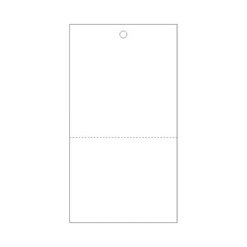 （まとめ）ササガワ 業務用提げ札 糸なし白無地ミシン目入 18-1506 1箱（500枚）【×2セット】