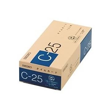 （まとめ）セイコー タイムカード C-25 100枚【×3セット】