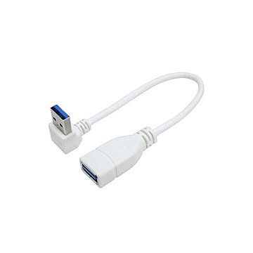 (まとめ)変換名人 USB3.0L型ケーブル延長20(下L) USB3A-CA20DL×5セット