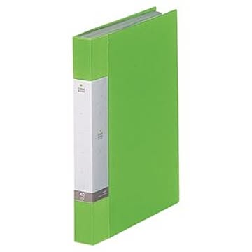 (まとめ) リヒトラブ リクエスト クリヤーブック（クリアブック） A4タテ 40ポケット 背幅32mm 黄緑 G3202-6 1冊 【×10セット】