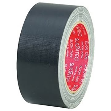 （まとめ） スリオンテック 布粘着テープ No.3390 50mm×25m 黒 No.3390-50BK 1巻 【×10セット】