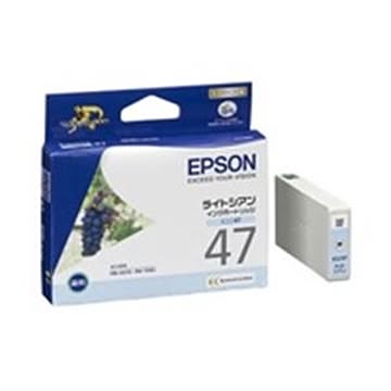 （まとめ買い）エプソン EPSON IJインクカートリッジ ICLC47 ライトシアン ×4セット