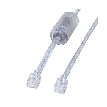 （まとめ） サンワサプライ コア付シールドツイストモジュラーケーブル TEL-FST-02N2 【×5セット】