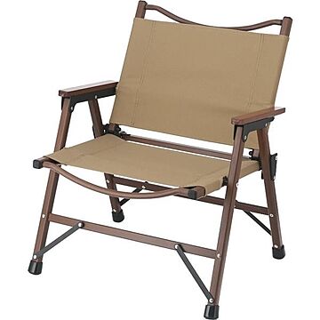 アウトドアチェア キャンプ椅子 約幅55×奥行56×高さ65cm コヨーテ アルミ ポリエステル フォールディングチェア レジャー