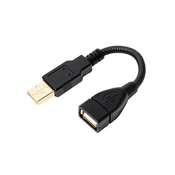 ミヨシ フレキシブルUSB延長ケーブル 15cm USB-EX21BK-3P　3本セット
