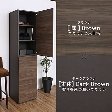 収納棚 扉付き キャビネット 国産家具 壁面収納 幅45cm DIY 木製 組立 WS-1845T