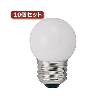 （まとめ）YAZAWA ベビーボール球 G40 E26 5W ホワイト10個セット G402605WX10【×2セット】
