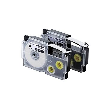 （まとめ） エレコム ネームランド用互換テープ/白/黒文字/8m/9mm幅/2個パック CTC-CXR9WE-2P 【×2セット】