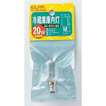 （まとめ） ELPA 冷蔵庫庫内灯 20W E12 クリア G-1501H（C） 【×40セット】
