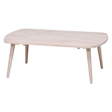 ローテーブル ホワイトナチュラル 木製 組立品 幅90×奥行60×高さ33cm
