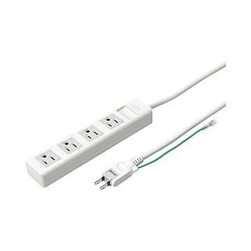 （まとめ） TANOSEE OAタップ マグネット付 3P・4個口 5.0m 1個 【×3セット】