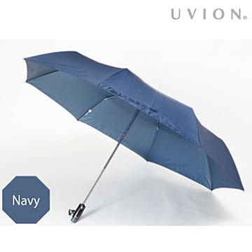 【ＵＶＩＯＮ】 安全式自動開閉 折り畳み傘 大判６９ｃｍＰＵネジ式 ネイビー