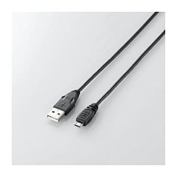 (まとめ)エレコム Micro-USB(A-MicroB)ケーブル U2C-AMB10BK【×5セット】