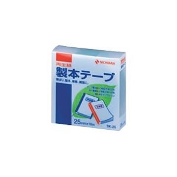 （まとめ） ニチバン 製本テープ〈再生紙〉 25mm幅 BK-253 緑 1巻入 【×5セット】