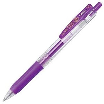 （まとめ） ゼブラ ゲルインクボールペン サラサクリップ 0.7mm 紫 JJB15-PU 1本 【×60セット】