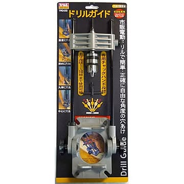 (業務用5個セット) TRAD 電動ドリルガイド/穴あけ固定台 【右回転専用】 専用チャックハンドル付き TRD-DG 〔DIY用品/大工道具〕