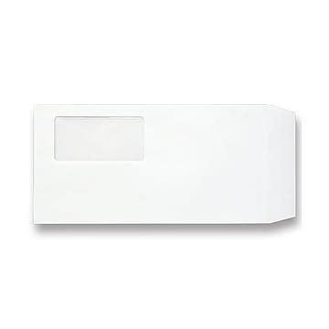 (まとめ) TANOSEE 窓付封筒 長3 80g／m2 ホワイト 1パック（100枚）  【×10セット】