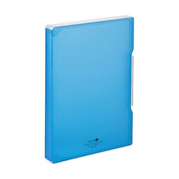 （まとめ）リヒトラブ AQUA DROPsファイルケース A4 270枚収容 背幅30mm 青 A-5029-8 1個 【×10セット】