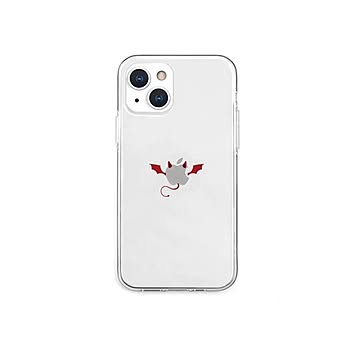 AKAN ソフトクリアケース for iPhone 13 悪魔 AK20994i13