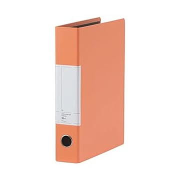 （まとめ）TANOSEE 両開きパイプ式ファイルSt A4タテ 300枚収容 30mmとじ 背幅57mm オレンジ 1セット（10冊）【×3セット】