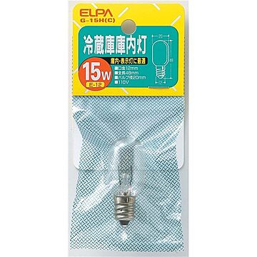 （まとめ） ELPA 冷蔵庫庫内灯 15W E12 クリア G-15H（C） 【×40セット】