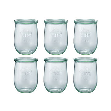 チューリップシェイプ 1000ml 6個セット WECK マークスインターナショナル WE-745