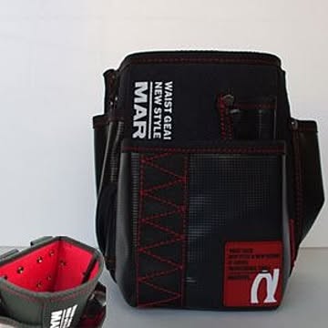 （まとめ）電工ポケット WAIST GEAR 【腰袋×2セット】 レッド（赤） マーベル MDP-90AR