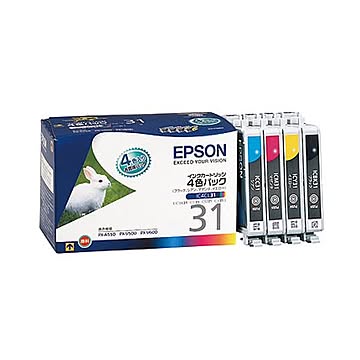 （まとめ） エプソン EPSON インクカートリッジ 4色パック IC4CL31 1箱（4個：各色1個） 【×3セット】