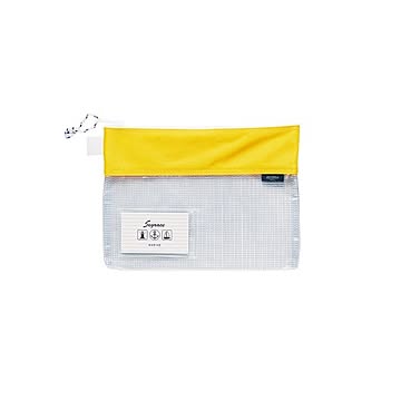 （まとめ） セグレスメッシュケース A5判 AZ-2325-50 イエロー 1個入 【×5セット】