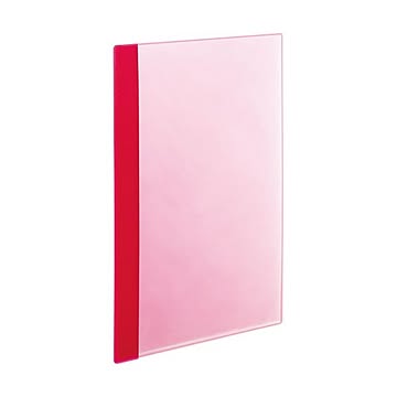 （まとめ）TANOSEE薄型クリアブック(角まる) A4タテ 5ポケット ピンク 1パック(5冊) 【×20セット】