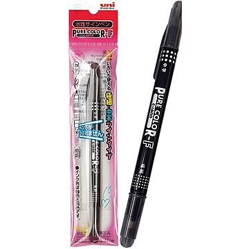 三菱水性ツインサインペンピュアカラーF（黒） 10個セット 31-909