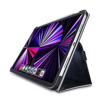 エレコム iPad Pro 11インチ ケース カバー 手帳 フラップ レザー 軽量 2アングル ハンドホールドベルト ブラック TB-A21PMPLF2BK