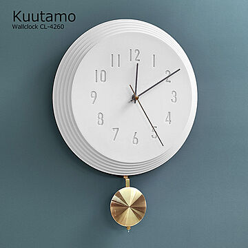 掛け時計 振り子時計 北欧 おしゃれ Kuutamo クータモ 時計 壁掛け 静か 静音性 振り子 雑貨 インテリア 丸 シンプル モダン リビング ダイニング レトロ 姫系 アンティーク かわいい 
