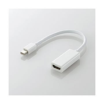 （まとめ）エレコム Mini DisplayPort-HDMI変換アダプタ AD-MDPHDMIWH×2セット