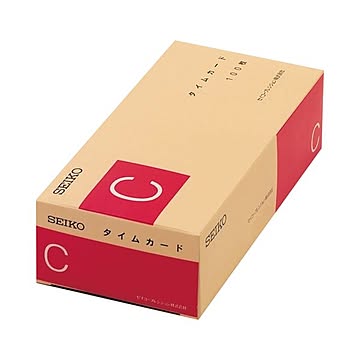 (まとめ) セイコープレシジョン セイコー用タイムカード 全締日対応 日付印字なし Cカ-ド 1パック(100枚)  【×5セット】