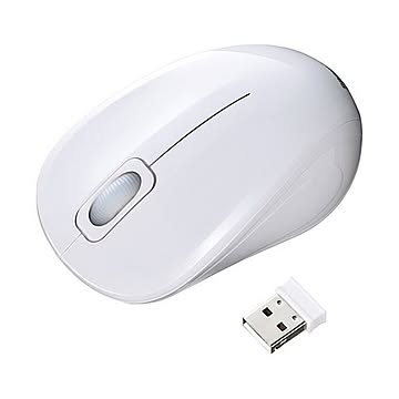 (まとめ) サンワサプライ 静音ワイヤレスブルーLEDマウス 2ボタン ホワイト MA-WBL32W 1個 【×5セット】