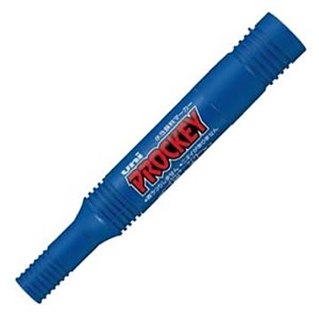 (まとめ) 三菱鉛筆 水性マーカー プロッキー 詰め替えタイプ 太字角芯+細字丸芯 青 PM150TR.33 1本 【×40セット】