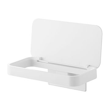 tower(山崎実業) マグネット蓋付きポリ袋ホルダー Magnetic Plastic Bag Holder With Lid ゴミ袋ホルダー 生ごみ入れ ポリ袋ホルダー シンクまわり 水切りネット
