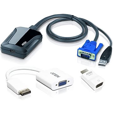ATEN ラップトップ USB KVMコンソール クラッシュカートアダプター ITキット CV211CP