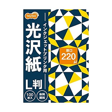 (まとめ) TANOSEE インクジェットプリンタ用光沢紙 L判 1冊(100枚)  【×30セット】
