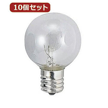 YAZAWA 10個セット ベビーボール球5WクリアE17 G401705CX10 管理No. 4560352848850