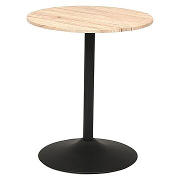ダイニングテーブル/食卓机 丸型 約直径60×高さ70cm 木目調 カフェテーブル 組立品 〔リビング〕