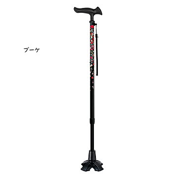 杖 ステッキ かるがも ファム2 伸縮 4点 DX 約68.5〜91.0cm フジホーム