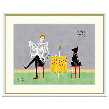 額絵 ティータイム 山田つむぎ 42x34cm 三幸