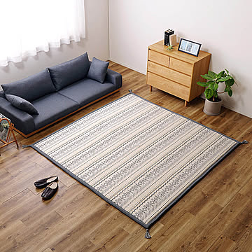 Tadka（タルカ） インド綿厚手ラグマット 185cm×185cm m12195