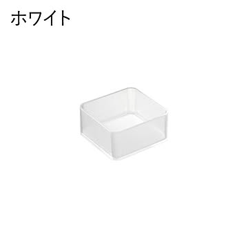 山崎実業 tower 引き出し整理収納ケース S 2個組 クリア 底 ホワイト